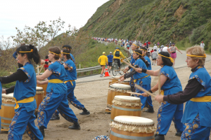 Taiko Drummers by Bill Burleigh